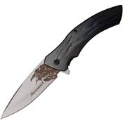 Dark Side 054BG Raven Gray Assisted Opening Linerlock Folding Pocket Knife