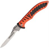 Havalon 60ARHO Forge Linerlock Folding Pocket Stainless Blade Knife with Orange and Black Handles
