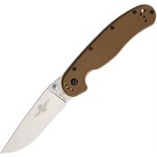 Ontario 8867CB Rat 1 Coyote Brown Linerlock Folding Pocket Knife