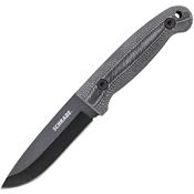 Schrade F56LM Frontier Ferro ROD Fixed Black Finish Blade Knife with Black Micarta Handle