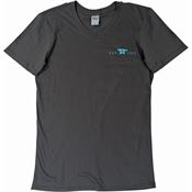 Buck 11275 Womens T-Shirt Gray-Teal XL