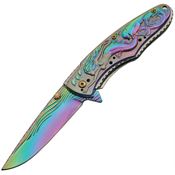China Made 300399RB Mermaid Spectrum Assisted Opening Linerlock Folding Pocket Knife