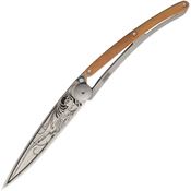 Deejo 1CB038 Tattoo 37g Juniper Pheasant Linerlock Folding Pocket Knife