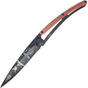 Deejo 1GB117 Tattoo 37g Coralwood Wilderness Linerlock Folding Pocket Knife