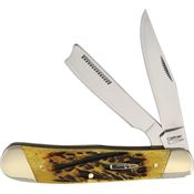 Frost CAL170 Caliber One Arm Razor Sage Folding Pocket Knife with Bone Handle