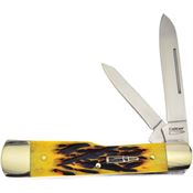 Frost CAL177 Caliber Gunstock Sagebrush Folding Pocket Knife with Sagebrush Jigged Bone Handle