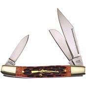 Frost SHP112BRJB Sharps Wrangler Folding Knife with Brown Bone Handle