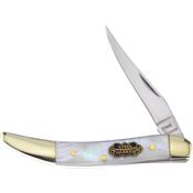 Frost SW109SMOP Steel Warrior Toothpick Folding Knife with Mother of Pearl Handle