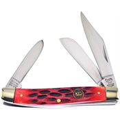 Hen & Rooster 273RPB Stockman Folding Pocket Knife with Red Pick Bone Handle