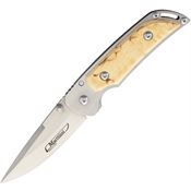 Marttiini 915111 MFK-2CB Curly Birch Folder Folding Knife with Curly Birch Handle