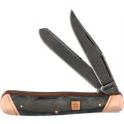 Rough Rider 1584 Trapper Folding Pocket Knife with Abalone Handle