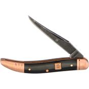 Rough Rider 1588 Baby Toothpick Copper Bolster Folding Knife with Black Handle