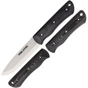 Real Steel 3713 Bushcraft Drop Point Fixed Blade Knife with Black G10 Handle
