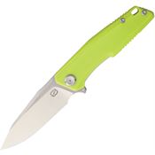 Stedemon ZKCC023 ZKC C02 Drop Point Satin Finish Blade Linerlock Folding Pocket Knife with Green G10 Handle