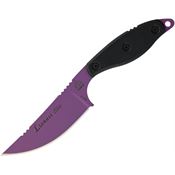 TOPS LIONELT Lioness Elite Wild Purple Cerakote Coated Fixed Blade Knife with Black G10 Handle