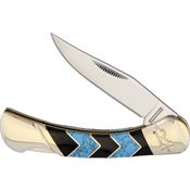 Rough Rider 1576 Turquoise Peak Lockback Folding Pocket Knife