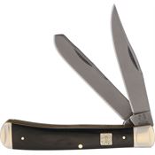 Rough Rider 1570 Trapper High Carbon Folding Pocket Knife with G10 Black Handle