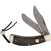 Rough Rider 1572 Bow Trapper High Carbon Folding Pocket Knife with G10 Black Handle