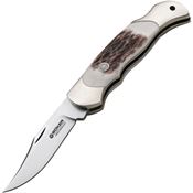 Boker 112403 Boy Scout Stag Lockback Folding Pocket Knife