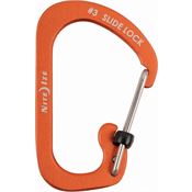 Nite Ize 4041 #3 Carabiner SlideLock Orange with Orange Aluminum Construction