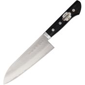 Kanetsune 142 Santoku Knife with Black Smooth Wood Handle