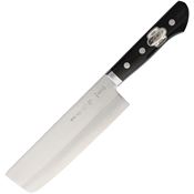 Kanetsune 143 Usubagata Knife with Black Smooth Wood Handle