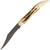 Bear & Son 5193D12 3 Inch Genuine India Folding Knife with Natural Textured Stag Bone Handle
