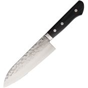 Kanetsune 943 Santoku Knife with Black Smooth Wood Handle