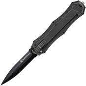 Smith & Wesson OTF9B Otf Assist Finger Folding Pocket Knife with Black Sculpted Aluminum Handle