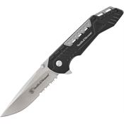 Smith & Wesson 607S Part Serrated Linerlock Folding Pocket Knife