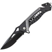 Smith & Wesson 608S Part Serrated Linerlock Folding Pocket Knife