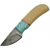 Damascus 1146TR Turquoise Fixed Blade Knife
