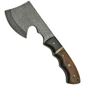 Damascus 1140 Hatchet Axe with Burl Wood Handle