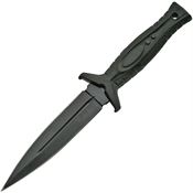 China Made 211387 Boot Fixed Stainless Dagger Blade Knife with Black Textured ABS Handle