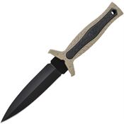 Smith & Wesson MPF3BR M&P Boot Stainless Spear Point Fixed Blade Knife with Brown and Black Rubberized Handle