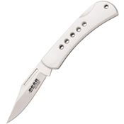 Bear Edge 71115 Clip Point Blade Lockback Folding Pocket Knife with Satin Finish Stainless Handle