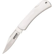 Bear Edge 71116 Stainless Clip Point Blade Lockback Folding Pocket Knife with Satin Finish Handle