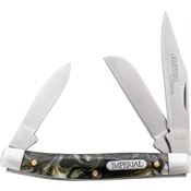 Imperial Schrade 45 Stockman Folding Pocket Knife with Gray Smooth POM Handle