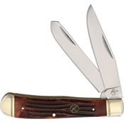 Roper 0002CTB Tobacco Trapper Folding Pocket Knife with Brown Jigged Stag Bone Handle