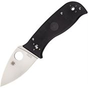 Spyderco 69GP3 Lil Temperance 3 Linerlock Folding Pocket Satin Finish Blade Knife with Black Textured G10 Handle