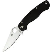 Spyderco 81GS2 Para-Military 2 Spyder Edge Serrated Linerlock Folding Pocket Knife with Black G10 Handle