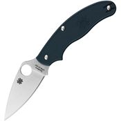 Spyderco 94PDBL UK Pen Satin Finish Blade Linerlock Folding Pocket Knife with Blue Textured FRN Handle