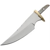 Blank 7723 Clip Blade Guard/Sheath Fixed Blade Knife with Brown Leather Sheath