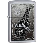 Zippo 11816 Jack Daniels Bottle Satin Chrome Windproff Lighter