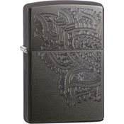 Zippo 12326 Zippo Iced Paisley Windproff Lighter with Gray Dusk Finish