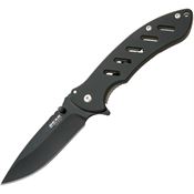 Bear Edge 61513 Brisk Drop Point Stainless Blade Linerlock Folding Pocket Knife with Black Rubberized Handle