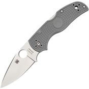 Spyderco 41PGY5 Native 5 Maxamet Lockback Folding Pocket Knife with Gray Textured FRN Handle