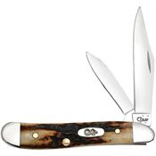 Case 09443 Peanut Folding Pocket Knife with Red Stag Handle