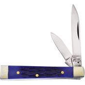 Frost 14974BLPB Baby Doc Folding Pocket Knife with Blue Pick Bone Handle