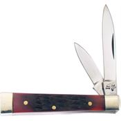 Frost 14974DRJB Baby Doc Folding Pocket Knife with Red Jigged Bone Handle